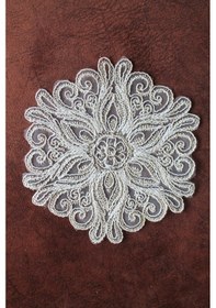 Resim 6 Adet Luxury Daisy Gold Krem Bardak Altlığı & Kokteyl Peçetesi 