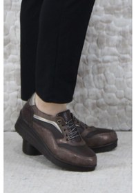 Resim Polaris 166566 Rahat Hafif Lastik Bağcıklı Kadın Ayakkabı Kahve Kahverengi 