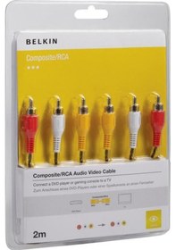 Resim Belkin F3Y083Bf2M 3Rca 3Rca Kablo 2Metre 