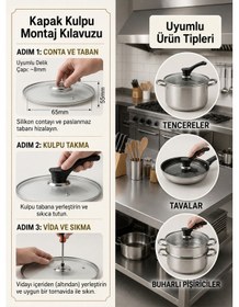 Resim Mainshop 1 Adet Isıya Dayanıklı Dikey Tasarım Tencere Tava Kapağı Tutma Kolu M-1056 