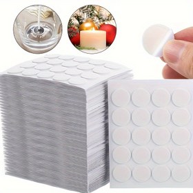 Resim 400 ADET Isıya Dayanıklı Mum Fitil Etiketi: Yapışkanlı, Çift Taraflı, Kolay Uygulanabilir, Güvenli ve Temiz Kendin Yap Mum Yapımı İçin İdeal 