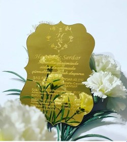 Resim Hdrlazerdizayn Aynalı Pleksi Davetiye 