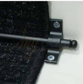 Resim Çelik Halı Tutucu Merdiven Dip Çubuğu Siyah - İnce / 130cm 