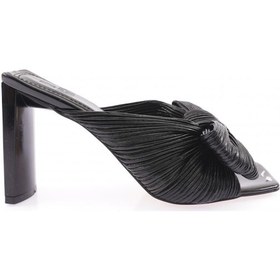 Resim Dgn 1306 Kadin Fiyonklu Topuklu Terlik 1306-2150-R1534 Siyah 