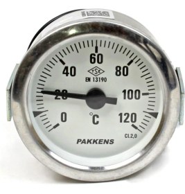 Resim Pakkens Çap 60 0/+120 °c Arkadan Bağlantılı Pano Tip Gazlı Termometre 1mt Pvc Kaplı Kapiler Boyu 