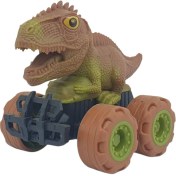 Resim Sürtmeli Dinazor Arabalar cm - H-20 - Stegosaurus -Kahverengi 