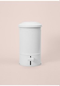 Resim The Mia Stripe Mutfak Ve Banyo Çöp Kovası Beyaz 5 Lt Beyaz 