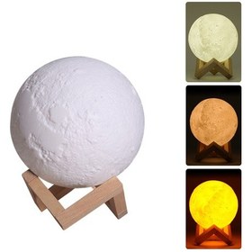 Resim Hangfox 880ml Usb Şarjlı Ay Şeklinde Nemlendirici, Gece Lambası Ve Ultrasonik Hava Temizleyici - 13cm Çap, Pil Dahil 
