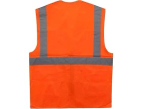 Resim Ekg Iş Güvenliği Fileli Reflektif Yelek Turuncu 