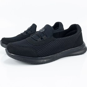 Resim BS BLACK SEA Kadın Siyah Ortopedik Bağcıksız Spor Ayakkabı 