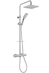 Resim Eca Termostatik Teleskobik Kolonlu Banyo Duş Bataryası 102102490 Isı Ayarlı Tepe Duş Seti Takımı 