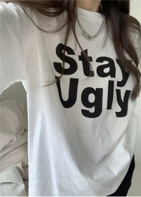 Resim Young & Dynamic Baskılı Oversize Y2k Uzun Kollu Üst 244088418 Beyaz 