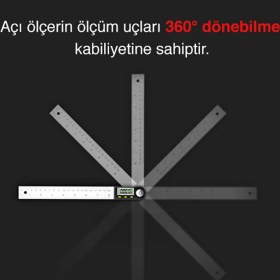 Resim Sevgift 5422-300 Dijital Açı Ölçer 30 cm (360 Derece Dönebilir) 
