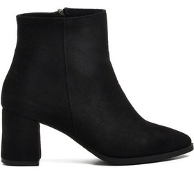 Resim Ayakmod 343072 Siyah Süet Kadın Topuklu Bot 001 