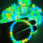 Resim 100/50 adet Parlak Akrilik Boncuk, 6mm/8mm Çok Renkli Serbest Boncuklar, DIY Takı, Bilezikler, Kolyeler, Mardi Gras ve Sevgililer Günü El Sanatları, Dikiş ve Sanat Projeleri için Dekoratif Boncuk Malzemeleri 