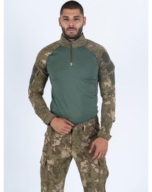Resim Combat Tactical Outdoor Taktik Tişört Operasyon Tişörtü Uzun Kol T-shirt - 401 Haki 