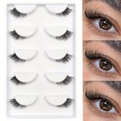 Resim 5 Çift Doğal Görünümlü Kıvrık Yarım Kirpik - Şeffaf Bantlı, Yumuşak Sahte Vizon, 10mm Kısa, D Kıvrım, Dolgun ve Keskin, Buluşmalar, Partiler ve Sahne Makyajı için 