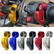 Resim Motosiklet Tek Delikli saç tokası, Kask saç tokası Evrensel CNC Alüminyum Alaşımlı Kask Çantası saç tokası Tutucu Kir Bisikleti Elektrikli Scooter için 