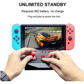 Resim Geeroyoo N-switch/lite Uyumlu Usb Arcade Oyun Kolu, Plug & Play, Siyah+kırmızı, Abs Malzeme, Turbo Ve Tüm Fonksiyon Tuşları 