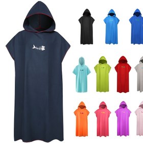 Resim Yetişkinler için 1 Adet Hafif Çabuk Kuruyan Plaj Havlusu ve Bornoz, Yumuşak Taşınabilir Kapüşonlu Yüzme Pelerini Karikatür Tasarımlı, Polyester Karışımı, Sadece Elde Yıkama, Yüzme, Dalış ve Seyahat İçin Mükemmel, Seyahat Havlu Sarma | Karikatürlü Plaj Havlusu | Hafif 