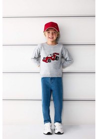 Resim Defacto Erkek Bebek Bisiklet Yaka Araba Baskılı Kazak F2586a525wngr52 Gri 