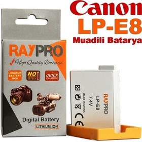 Resim Canon Eos 550D 600D 650D 700D için Lp-E8 Batarya Pil Lpe8 