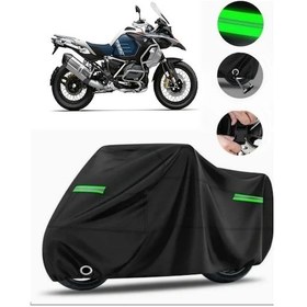 Resim Wangxi Siyah Bmw Yeni R 1250 Gs Adventure Uyumlu Motosiklet Brandası Reflektörlü Kilit Uyumlu Uv Koruma Su Geçirmez Motor Örtüsü 