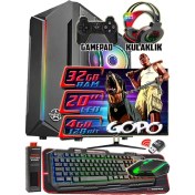 Resim WarboX Gopo Xeon X5650 32gb Ram 256gb Ssd 250gb HDD R7 240-4gb E.kartı 20" Monitör Gaming Takım Bilgisayar 