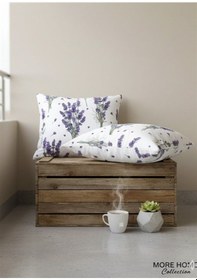 Resim More Home Kapaklı Yastık Kılıfı 2 Adet 50 X 70 Cm Lavanta Mor Beyaz - Mor 