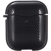 Resim UnDePlus Apple Airpods 1 / 2 Nesil Kılıf Bal Peteği Honeycomb Silikon Case Siyah 