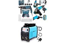 Resim Profesyonel 200 Amper Kaynak + Kırıcı Delici Hilti + 115 mm Avuç Taşlama Spiral Makinesi Üçlü Set 