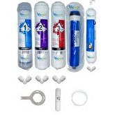 Resim Pemax Water Solutions Kapalı Kasa Su Arıtma Cihazlarına STD 5'li reVerse osmosis Mebran Mineralli Tatlandırıcı Set 