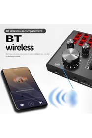 Resim Genel Markalar V8 Plus Canlı Yayın Ses Kartı Stüdyo Kayıt 15 Efekt Mikrofon 