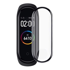 Resim Microsonic Xiaomi Mi Band 3 Tam Kaplayan Temperli Cam Full Ekran Koruyucu Siyah 