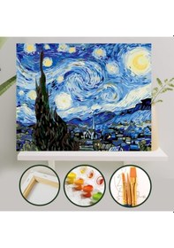 Resim Sayılarla Boyama Tuval Seti 40X50 Cm - Yıldızlı Gece 