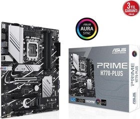 Resim PRIME H770-PLUS H770 DDR5 (Vga Yok) GLan 2.5G ATX HD DP US32 M2 RGB 1700p Anakart Asus