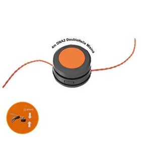 Resim Worx WA0045 WG186E İçin 2.4 MM 4Metre Çift Çıkışlı Duble Helix Spiral Burgulu Yedek Misina 