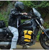 Resim Tongxida Yeni Model: Motosiklet Tampon Yan Çantası Çok Fonksiyonlu Bisiklet Çantası Pvc Su Geçirmez Sırt Çantası Amazon Popül Renkli 