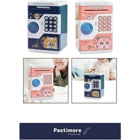 Resim Özel Üretim Abs Plastik Pilli Otomatik Kağıt Bozuk Para Elektronik Parmak İzli Şifreli Atm Kumbara 