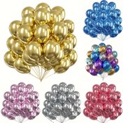 Resim 12-Inç Metal Balon 51adet Krom Kaplı Metal Balon Doğum Günü, Düğün, Mezuniyet, Yıl Dönümleri, vs. İçin Mükemmel. Ve Halloween, Noel, Paskalya Hediyeleri - Kış, Yılbaşı 