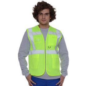 Resim FORMTEKS Reflektörlü Mühendis Yelek Yeşil 