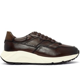 Resim Derimod Erkek Kahverengi Kalın Tabanlı Bağcıklı Deri Sneaker 24WFD724518 