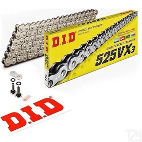 Resim Did 525-118vx3 2013-2016 Ktm 1190 Adventure R Uyumlu Zincir Vx3 Xring Silver Gümüş Renk 