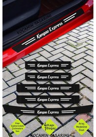 Resim Renault Kangoo Express Karbon Kapı Eşiği Ve Bagaj Koruyucu Set Çizilmeye Dayanıklı Sticker Folyo Kangoo Express Yazılı 
