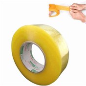Resim Sones 55mm Genişlik 32mm Kalınlık Paket Sızdırmazlık Paketleme Bandı Rulo Etiket Şeffaf Sarı 