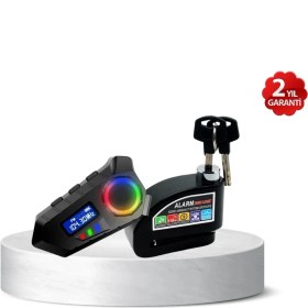 Resim Twin Store Bluetooth 5.4 Intercom Alarmlı Disk Kilidi Seti Güçlü Ses Güvenlik 