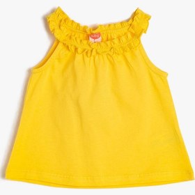Resim Kız Bebek Fırfır Detaylı Atlet 