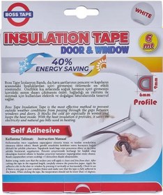 Resim Kapı Pencere İzolasyon Rüzgar Fitili - Bandı Beyaz 9 mm X 6 Metre 