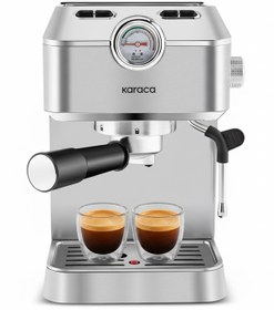 Resim Karaca Coffee Art 1101 Süt Köpürtücülü 20bar Basınçlı Espresso Latte Cappuccino Americano Mak. 1,5l 