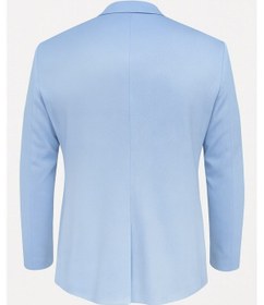 Resim Açık Mavi Erkek İtalyan Kesim Tek Düğmeli Blazer Ceket Günlük Ve Şık Kombinler İçin Açık Mavi 